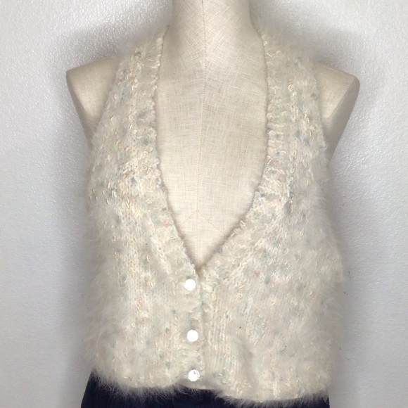 Michelles Tops - Michelles Mohair Handcrafted in USA Cropped Vest. Size S